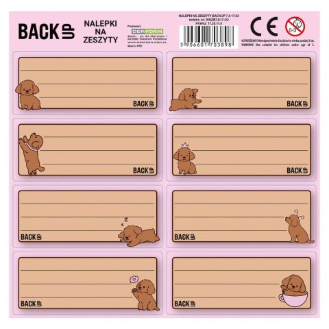 Naklejka na zeszyt Backup 7 Derform (NNZB7A17) Derform