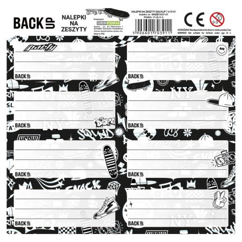 Naklejka na zeszyt Backup 7 Derform (NNZB7A57) Derform