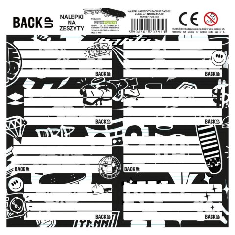 Naklejka na zeszyt Backup 7 Derform (NNZB7A57) Derform