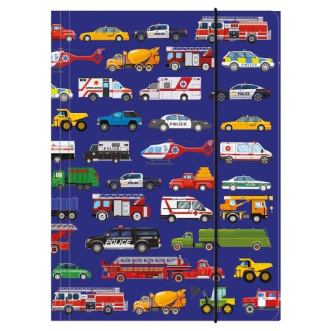 Teczka kartonowa na gumkę Pojazdy mix Derform (TGA4PO11) Derform