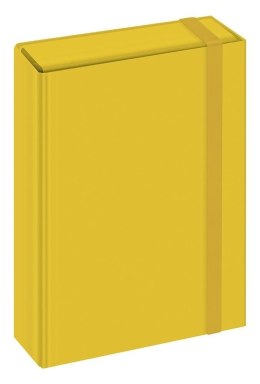 Teczka z szerokim grzbietem na gumkę BOX żółta A4 żółty Interdruk Interdruk