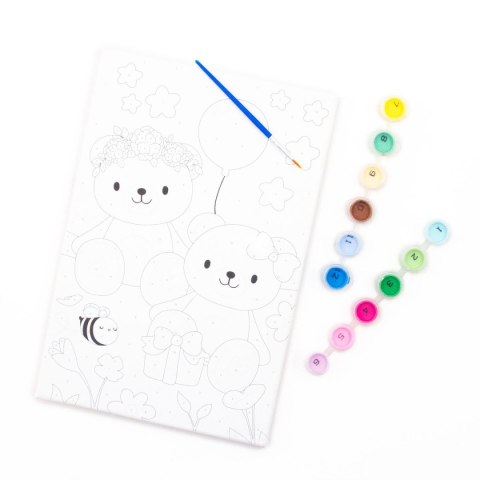 Zestaw kreatywny dla dzieci malowanie po numerach Kidea (OMNMIKA) Kidea