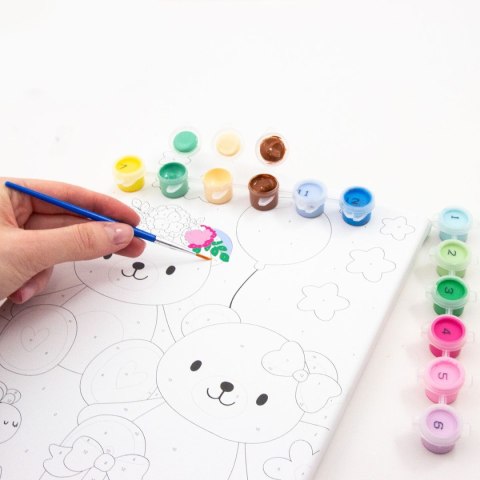 Zestaw kreatywny dla dzieci malowanie po numerach Kidea (OMNMIKA) Kidea