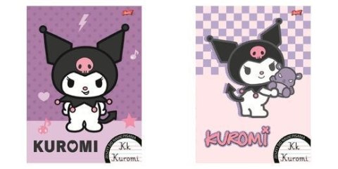 Zeszyt Kuromi do nauki pisania A4 32k. 70g podwójna linia kolor Unipap Unipap