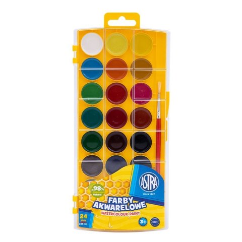 Farby akwarelowe z eurozawieszką 24 kolor. Astra (302023001) Astra