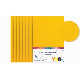 Filc kolor: żółty 8 ark. Interdruk (IFILDEKŻÓŁ) Interdruk