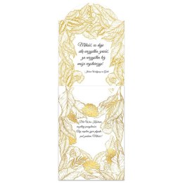 Kartka składana B6 KARNET B6 KIESZONKA SLUBZŁOTE LISCIE Henry (5907465667647) Henry