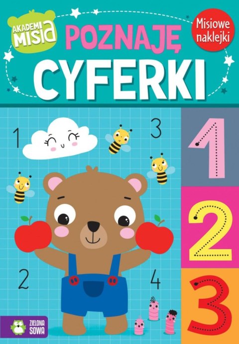 Książeczka edukacyjna Akademia Misia Poznaję cyferki Zielona Sowa Zielona Sowa