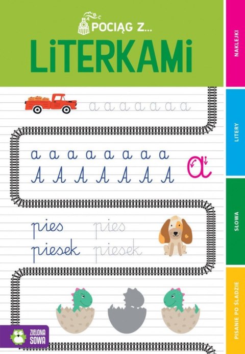 Książeczka edukacyjna Pociąg z literkami Zielona Sowa Zielona Sowa