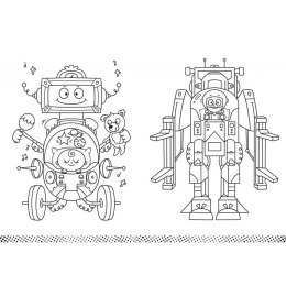 Książka dla dzieci Supermaszyny. Malowanka dla chłopców