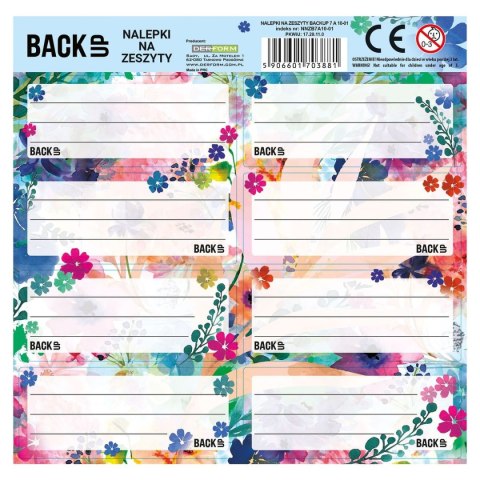 Naklejka na zeszyt Backup 7 Derform (NNZB7A10) Derform