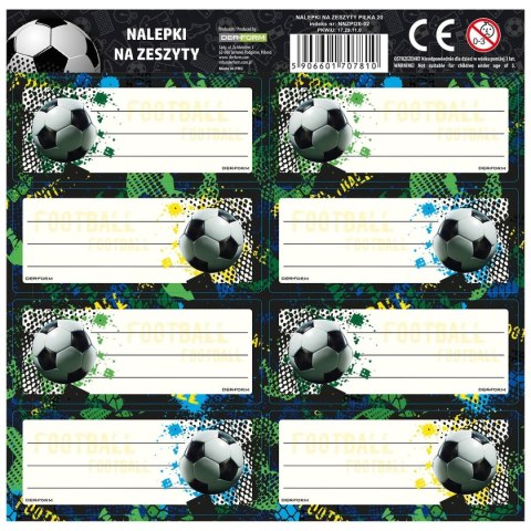 Naklejka na zeszyt Piłka Derform (NNZPI20) Derform