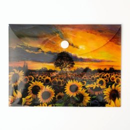 Teczka plastikowa na zatrzask Słoneczniki Vista A6 mix 28 mic. Narcissus Narcissus