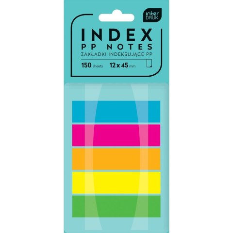 Zakładki indeksujące 150k [mm:] 12x45 Interdruk (IZAKINDPP) Interdruk