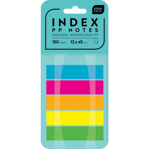 Zakładki indeksujące 150k [mm:] 12x45 Interdruk (IZAKINDPP) Interdruk