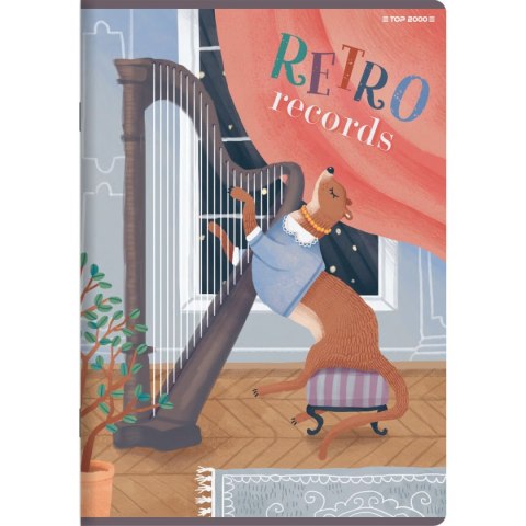 Zeszyt BOOKWORM/RETRO A5 16k. 70g kratka Top 2000 (400169369) Top 2000