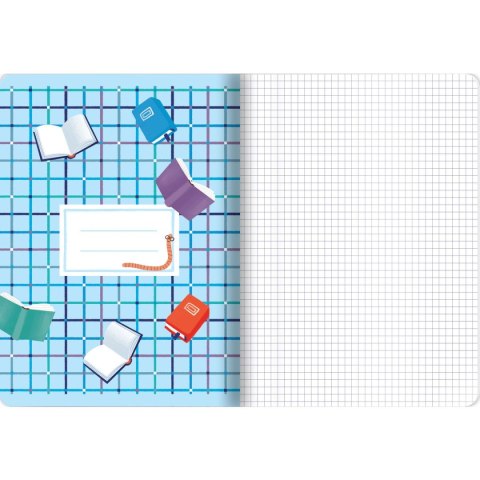 Zeszyt BOOKWORM/RETRO A5 16k. 70g kratka Top 2000 (400169369) Top 2000