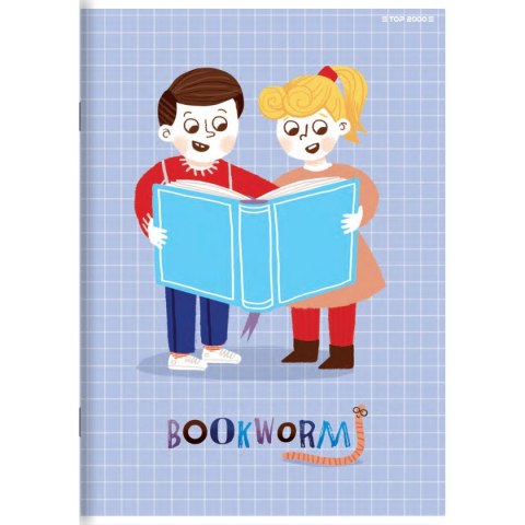Zeszyt BOOKWORM/RETRO A5 16k. 70g podwójna linia kolor Top 2000 (400169400) Top 2000