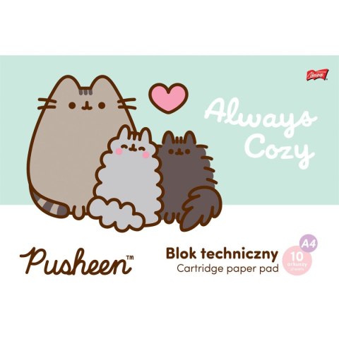 Blok techniczny Pusheen A4 biały 10k St.Majewski St.Majewski
