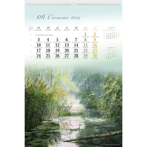 Kalendarz ścienny POLSKA W MALARSTWIE 13-planszowe 2024 320mm x 470mm Lucrum (RW06) Lucrum
