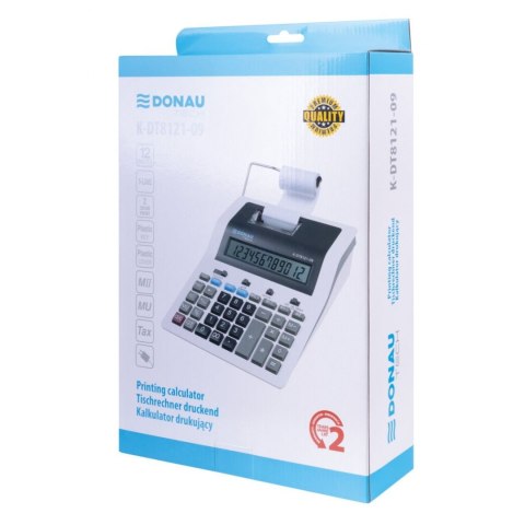 Kalkulator na biurko drukujący Donau Tech (K-DT8121-09) Donau Tech