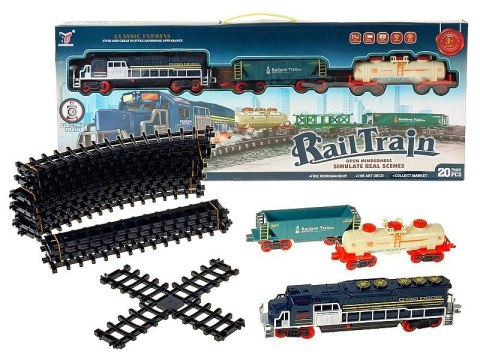 Kolejka na baterie, tor ósemka 160x69cm , światło, dźwięk Adar (623378) Adar