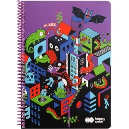 Kołozeszyt (kołonotatnik) A5 80k. 80g krata Happy Color (HA 4742 1825-ME1) Happy Color