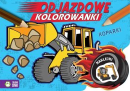 Książeczka edukacyjna Odjazdowe kolorowanki. Koparki Zielona Sowa Zielona Sowa