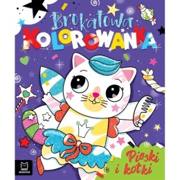 Książka dla dzieci Brokatowa kolorowanka. Pieski i kotki. Aksjomat Aksjomat