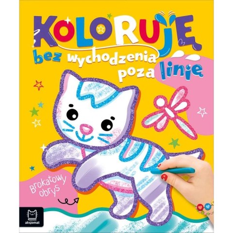 Książka dla dzieci Brokatowy obrys. Z kotkiem Aksjomat Aksjomat