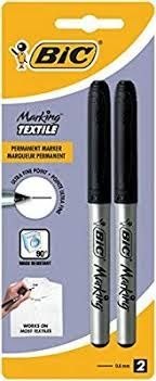 Marker permanentny TEXSTILE wkład czarny 0,9mm okrągła końcówka Bic Kids (933872) Bic Kids