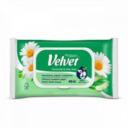 Papier toaletowy nawilżany Camomile&Aloe Vera kolor: biały 48 szt Velvet Velvet