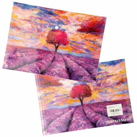 Teczka plastikowa na zatrzask Lavenda Vista A5 mix 28 mic. Narcissus Narcissus