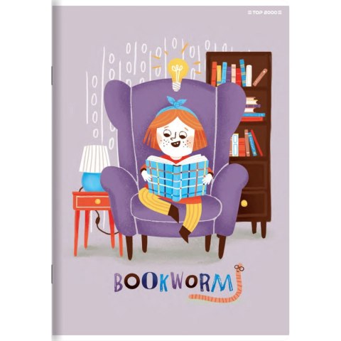Zeszyt BOOKWORM/RETRO A5 32k. 70g podwójna linia kolor Top 2000 (400169401) Top 2000
