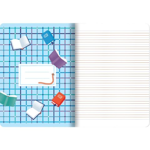 Zeszyt BOOKWORM/RETRO A5 32k. 70g podwójna linia kolor Top 2000 (400169401) Top 2000