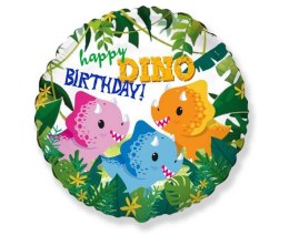 Balon foliowy Happy Birthday - Dino 18cal Godan (B401625) Godan