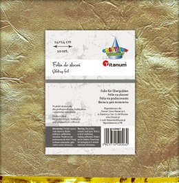 Folia ozdobna Craft-Fun Series do złoceń arkusze złota [mm:] 140x140 Titanum Titanum