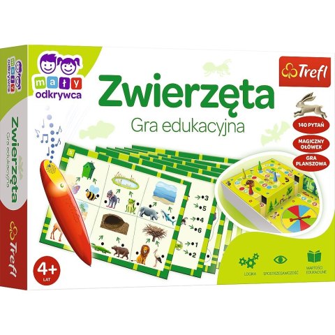 Gra edukacyjna Zwierzęta Mały Odkrywca i Magiczny Ołówek Zwierzęta Magiczny ołówek Trefl (02111) Trefl