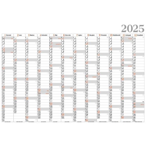 Kalendarz biurkowy 5904844530622 planer 2023 980mm x 680mm Lucrum (BF03) Lucrum