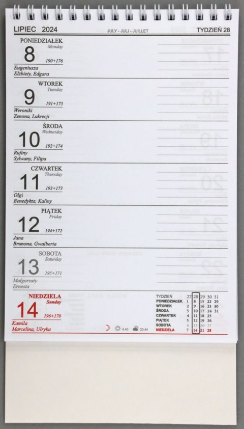 Kalendarz biurkowy biurkowe 140mm x 200mm Darrieus Darrieus