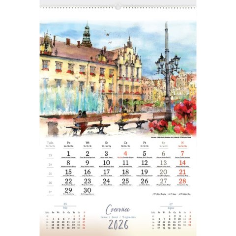 Kalendarz ścienny 13-planszowe 320mm x 470mm Lucrum (RW06) Lucrum