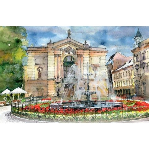 Kalendarz ścienny Akwarele Z Polski notatnikowy 110mm x 470mm Lucrum (WN04) Lucrum