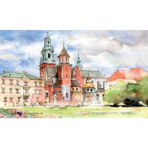 Kalendarz ścienny Akwarele Z Polski notatnikowy 110mm x 470mm Lucrum (WN04) Lucrum