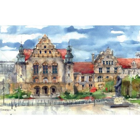 Kalendarz ścienny Akwarele Z Polski notatnikowy 110mm x 470mm Lucrum (WN04) Lucrum