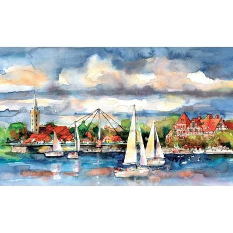 Kalendarz ścienny Akwarele Z Polski notatnikowy 110mm x 470mm Lucrum (WN04) Lucrum