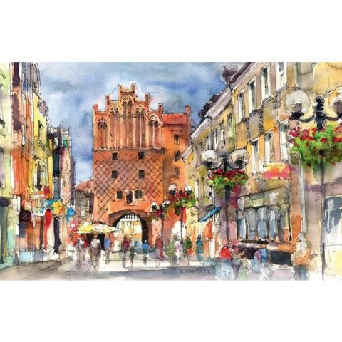 Kalendarz ścienny Akwarele Z Polski notatnikowy 110mm x 470mm Lucrum (WN04) Lucrum