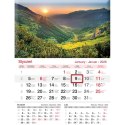 Kalendarz ścienny JEDNODZIELNY 2025 GÓRY A4 Lucrum (KJ03) Lucrum