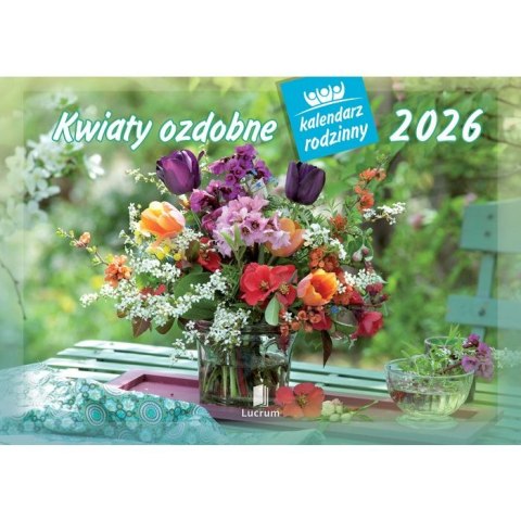 Kalendarz ścienny Kwiaty ozdobne rodzinny 2026 280mm x 200mm Lucrum (WL02) Lucrum