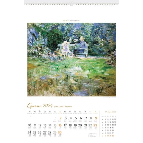 Kalendarz ścienny MALARSTWO IMPRESJONISTÓW 13-planszowe 2024 320mm x 470mm Lucrum (RW07) Lucrum