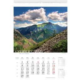 Kalendarz ścienny PEJZAŻE POLSKIE 13-planszowe 320mm x 470mm Lucrum (RW01) Lucrum